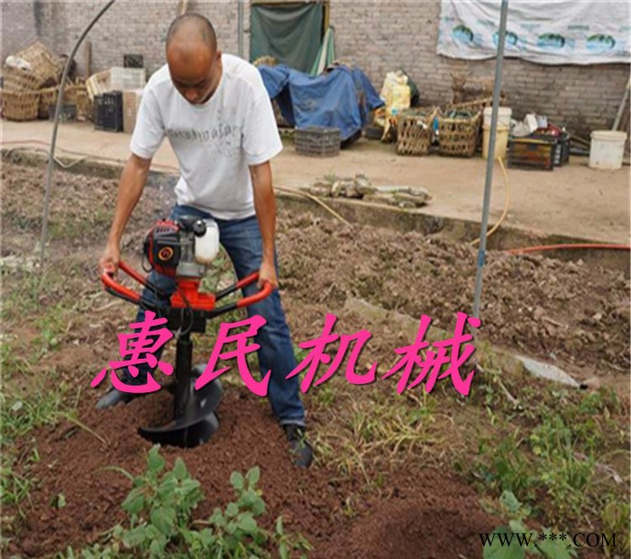 山地丘陵地种植山药钻土打孔机  小型便携式汽油挖坑机图片图3