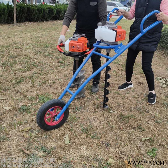 山药种植打孔机 华晨果树施肥钻眼机 HC-WKJ埋桩挖坑机图7