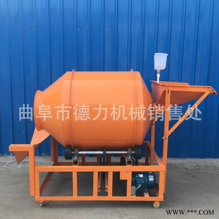 小型麦子花生玉米拌种机 山药快速自动下料拌种机 滚筒搅拌机图4