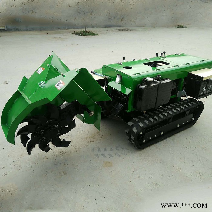 履带式山药果园锄草机 加宽履带旋耕机  果园农家肥回填机富兴图2
