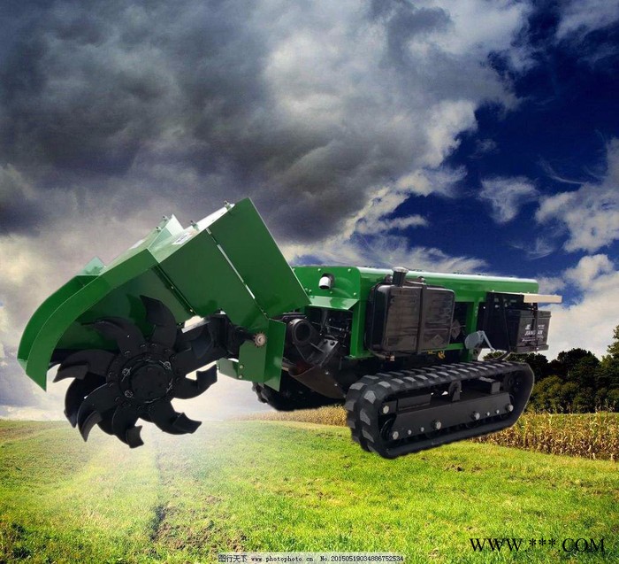 新型履带式苗圃除草回填机 山药大葱开沟起垄机 全自动履带田园管理机图2