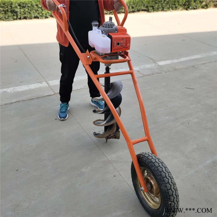 启航 园林植树种植山药树苗挖坑机 四冲程钻眼机 单人操作汽油坑机挖图5