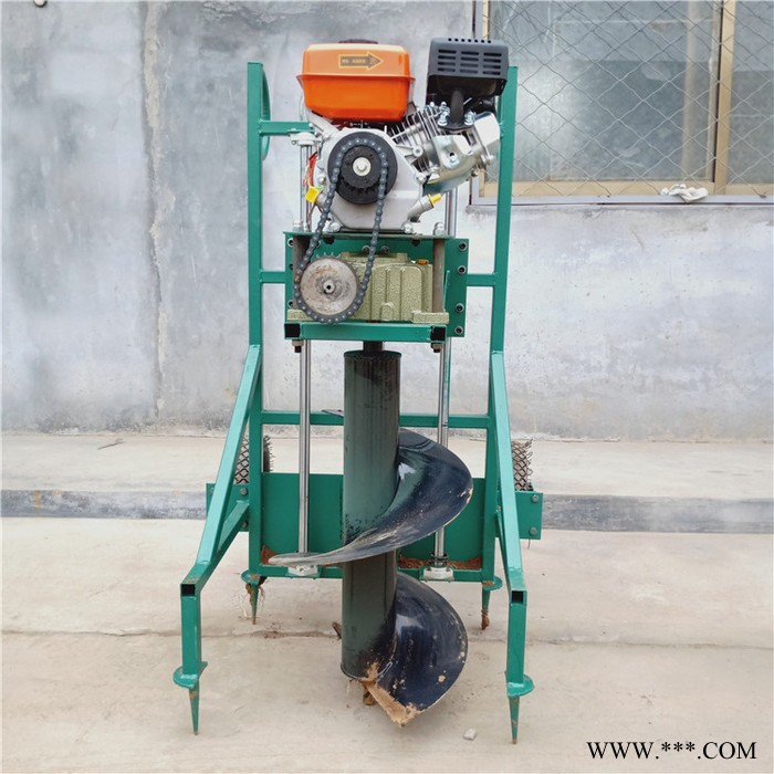 启航 园林植树种植山药树苗挖坑机 四冲程钻眼机 单人操作汽油坑机挖图3