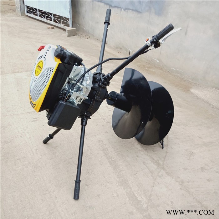 启航 园林植树种植山药树苗挖坑机 四冲程钻眼机 单人操作汽油坑机挖图4
