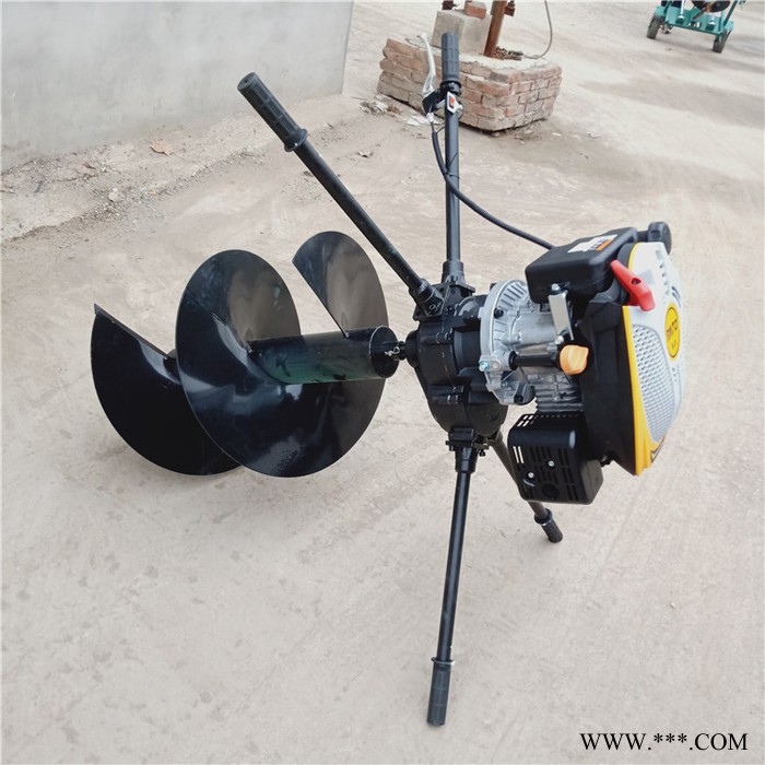 启航 园林植树种植山药树苗挖坑机 四冲程钻眼机 单人操作汽油坑机挖图6