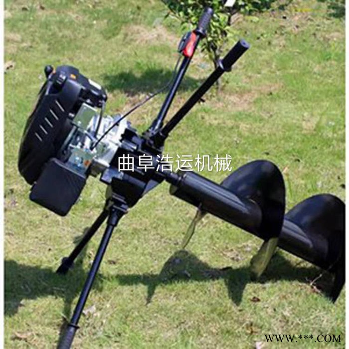 浩运厂家批发山地硬土质汽油大功率手提挖坑机 园林移栽钻洞打孔机 山药打孔机图3