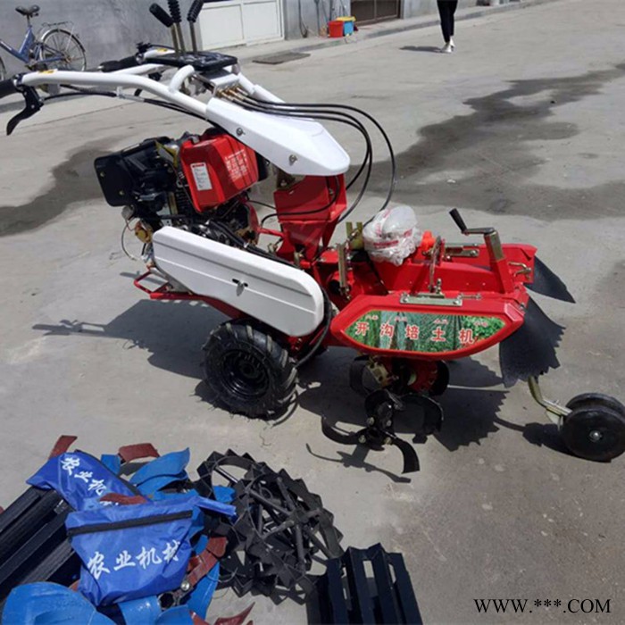 山药开荒培土机价格 大葱开沟培土机 富兴批发上档位汽油大马力打梗机图2