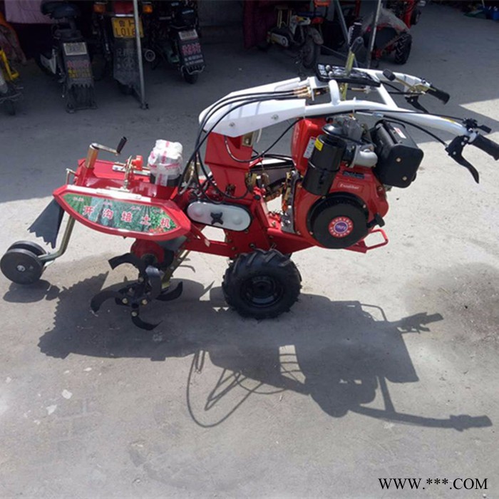 山药开荒培土机价格 大葱开沟培土机 富兴批发上档位汽油大马力打梗机图7