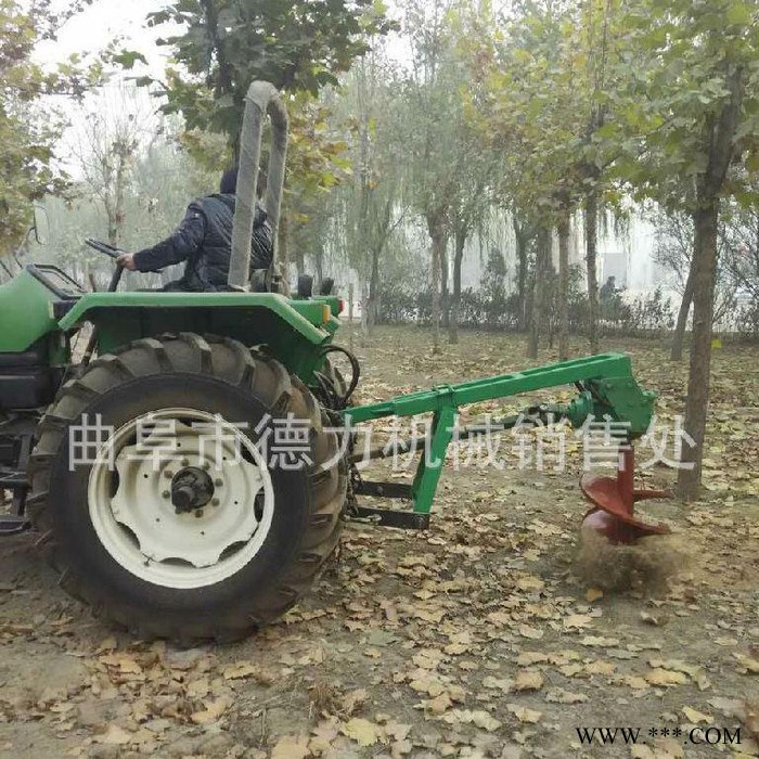 山药牛蒡种植打孔机 山坡地大功率植树刨穴机 4轮车悬挂式挖坑机图6