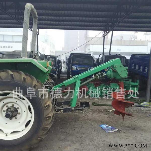 山药牛蒡种植打孔机 山坡地大功率植树刨穴机 4轮车悬挂式挖坑机图5