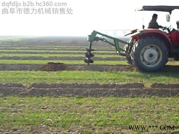 山药牛蒡种植打孔机 山坡地大功率植树刨穴机 4轮车悬挂式挖坑机图3