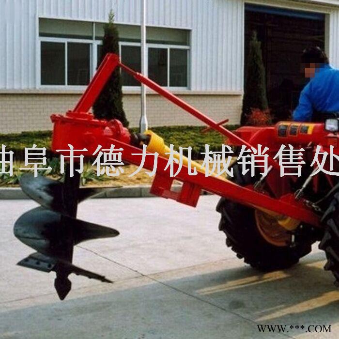 山药牛蒡种植打孔机 山坡地大功率植树刨穴机 4轮车悬挂式挖坑机图8