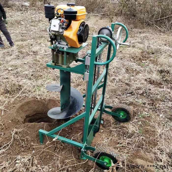 佳鑫方便实用加长山药种植挖穴机  锰钢合金篱笆钻孔机  手推柴油50直径挖坑机**图5
