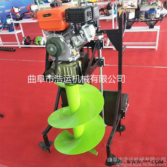 浩运小型地钻机 农用带架子山药打孔机 手提钻洞机 汽油大功率植树造林挖坑机 地钻机图2
