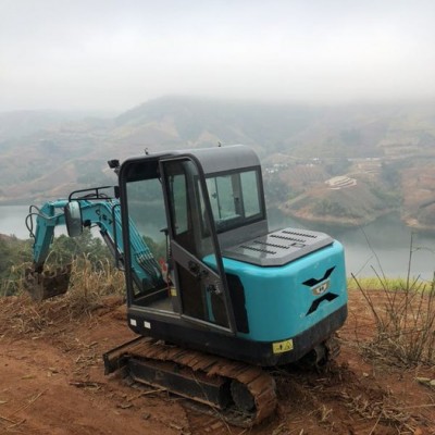 钢赛小型挖掘机 履带微型挖掘机 挖山药的挖掘机 挖药材的挖掘机 挖沟机 农用挖机 360度旋转 农用挖掘机