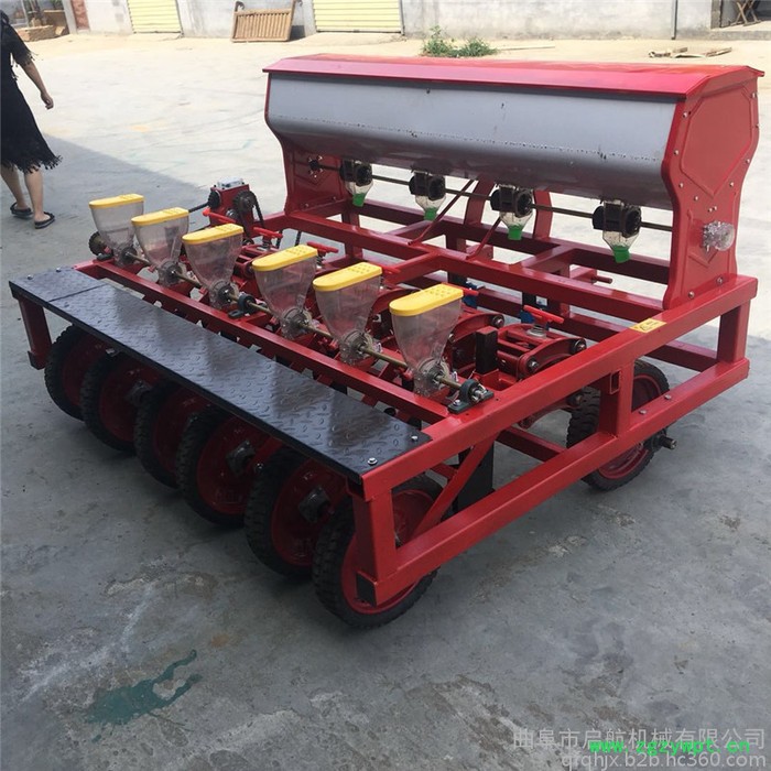 内蒙古黄芪播种机 启航六行牛膝点播施肥机 免间苗精密谷子播种机价格图2