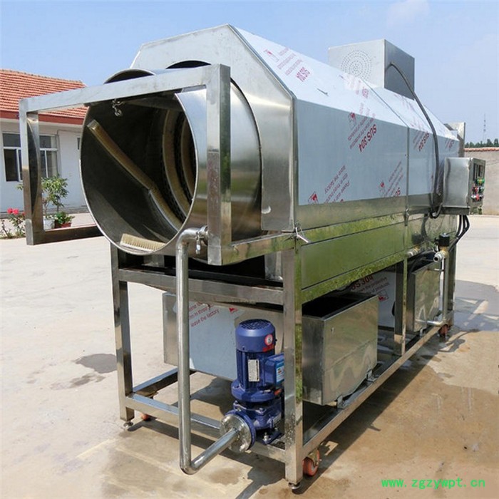 义康牌TQX-2000型西洋参滚筒清洗机 太子参滚筒清洗机 滚筒式蔬菜清洗机图6