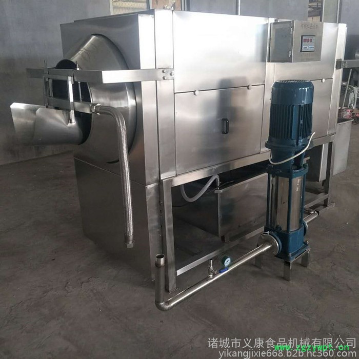 义康牌TQX-2000型西洋参滚筒清洗机 太子参滚筒清洗机 滚筒式蔬菜清洗机图2