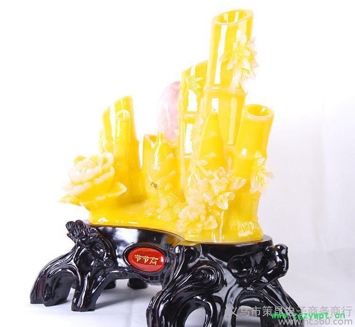 【财富节节高】树脂工艺品 仿玉竹子 直销 创意家居饰品摆件图3