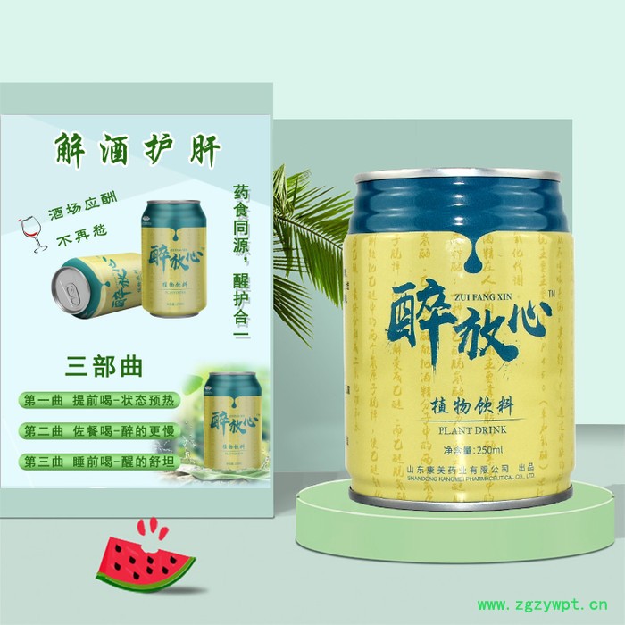 醉放心解酒饮料招商 葛根解酒饮料代工 易拉罐饮料oem图3