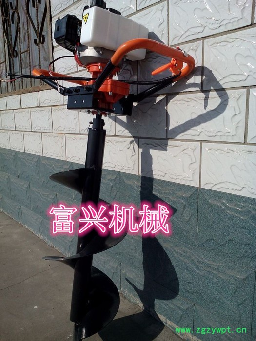 大功率挖洞机,富兴园林配套四冲程钻坑机  西洋参种植用电线杆挖坑机价格图8