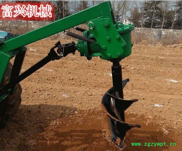 大功率挖洞机,富兴园林配套四冲程钻坑机  西洋参种植用电线杆挖坑机价格图5
