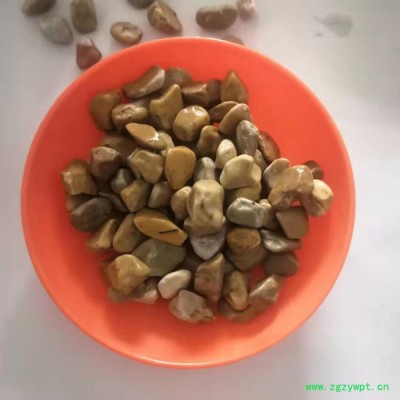 超辉厂家供应黄石米 姜黄水磨石 园林景观装饰石 鹅卵石 水洗石