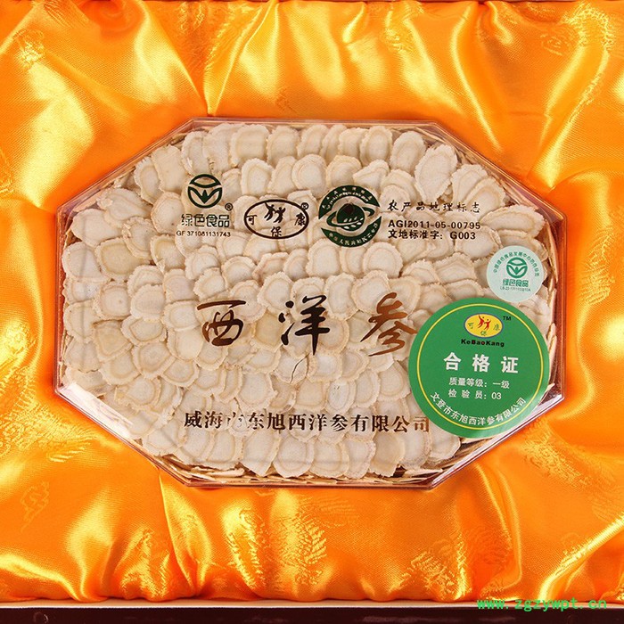 西洋参花旗参软支精选1.4-1.6规格150g切片滋补大片 实木礼盒图4