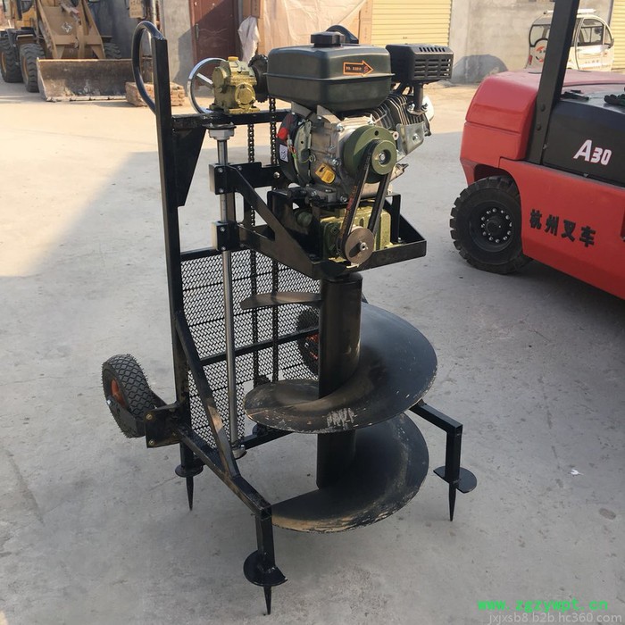 葛根种植挖坑机 汽油手推水泥电线杆打洞机 大马力钻窝机厂家图7