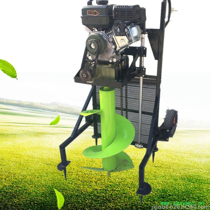 葛根种植挖坑机 汽油手推水泥电线杆打洞机 大马力钻窝机厂家图6