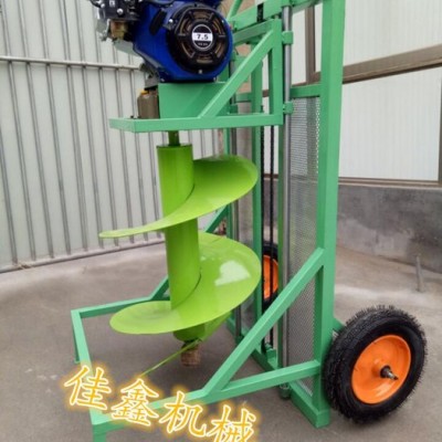 葛根种植挖坑机 汽油手推水泥电线杆打洞机 大马力钻窝机厂家