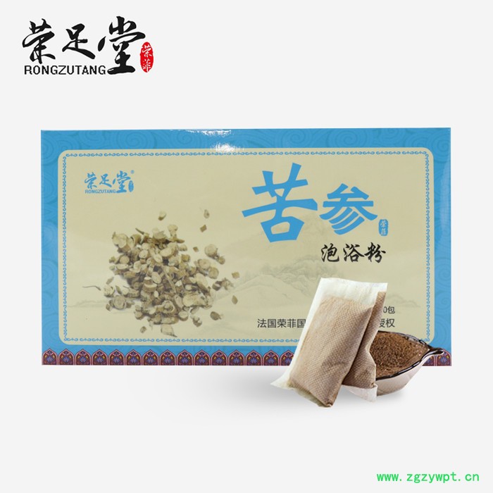 荣足堂苦参泡浴粉50包*16g足浴粉包 泡脚足浴液包 厂家批发图3