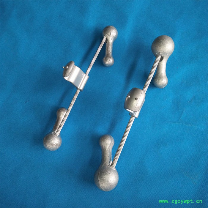 海虹光缆金具m  防震锤 海马式防震锤 热镀锌锤头图2