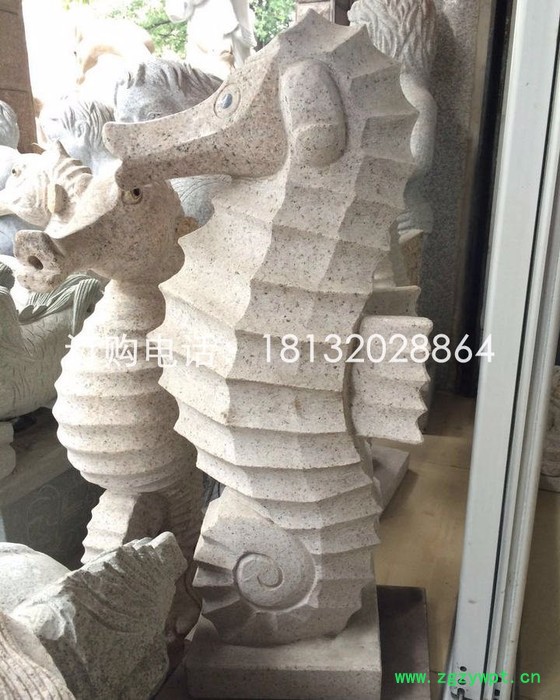 大理石海马，喷水海马图2