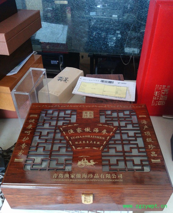 定制生产虫草木盒 淡干海参木盒 人参鹿茸木盒 青岛木盒图3