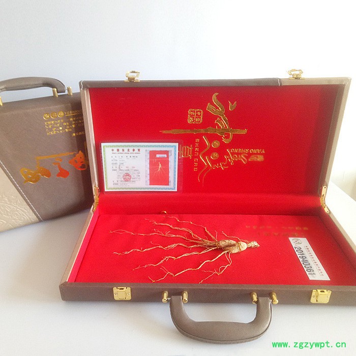 人参鹿茸礼盒东北林下参价格58寸木质礼盒图2