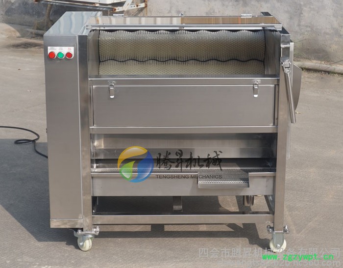 腾昇果蔬加工设备去皮机 进口毛刷去皮机 天冬去皮效果 促销中 其他果蔬加工设备