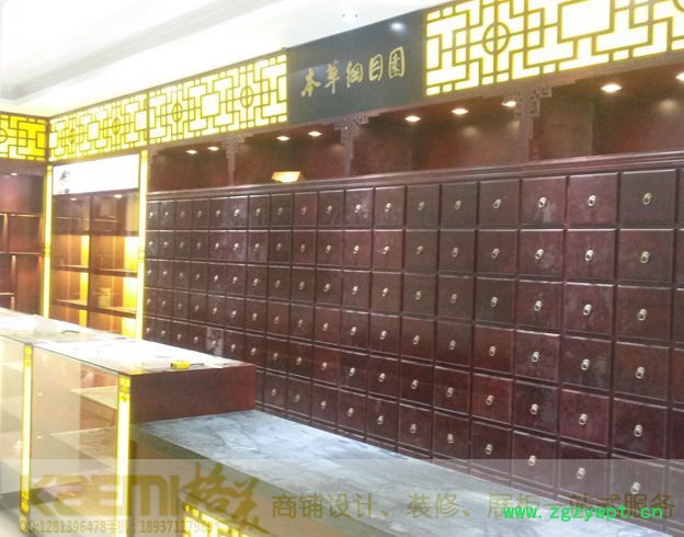 中药展柜，参茸冬虫夏草名贵药材展示柜图8