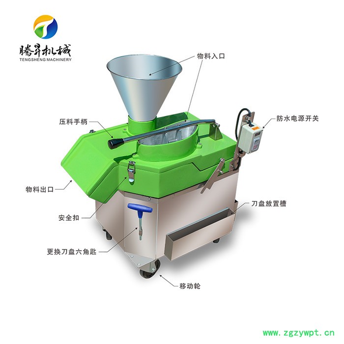腾昇TS-Q311多功能式切菜机 根茎类果蔬切菜机 萝卜切片机 茯苓切片机 生姜切片机