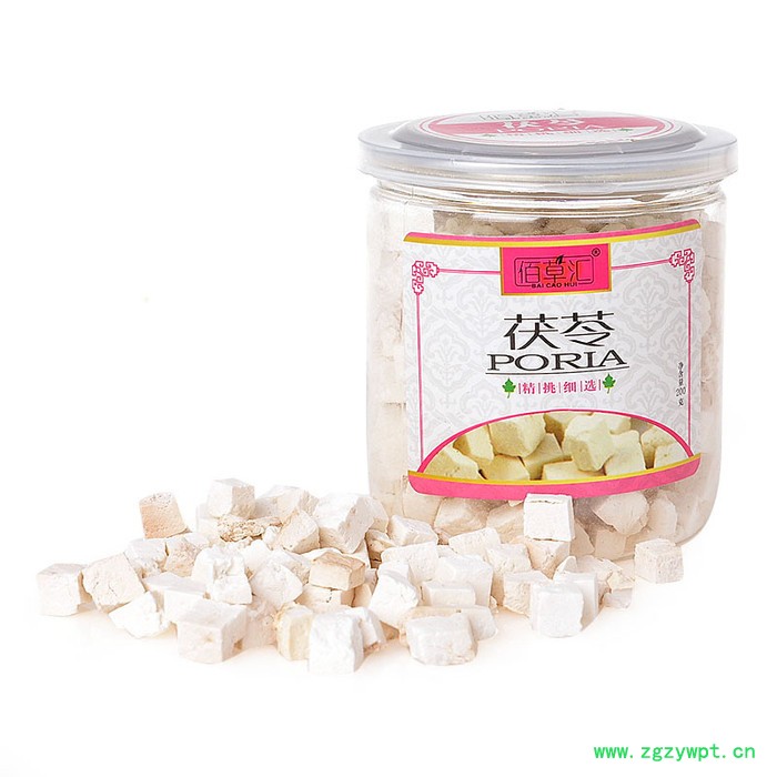 供应佰草汇 茯苓块 无硫 **茯苓丁 中药材 煲汤 罐装 200g 批发代理