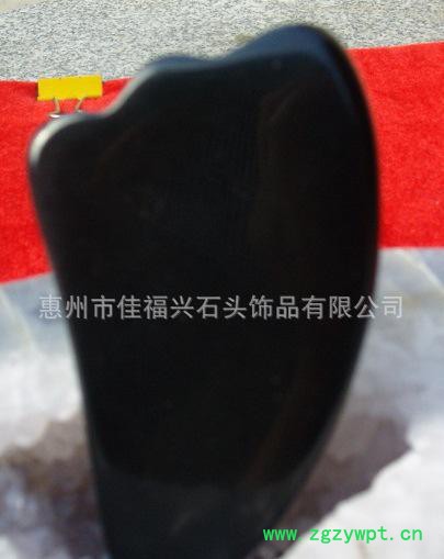 天然黑耀石刮痧片按摩棒可来样加工 火山岩黑曜石刮痧片