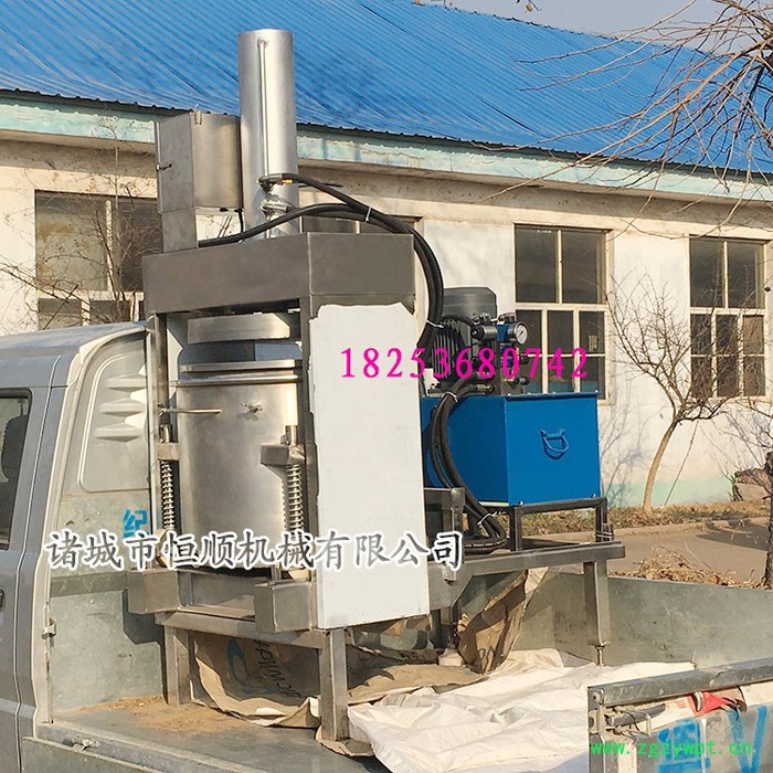 药材浸泡酒渣立式液压压榨机 房县洑汁黄酒榨汁机  绍兴黄酒酒糟压榨机图3