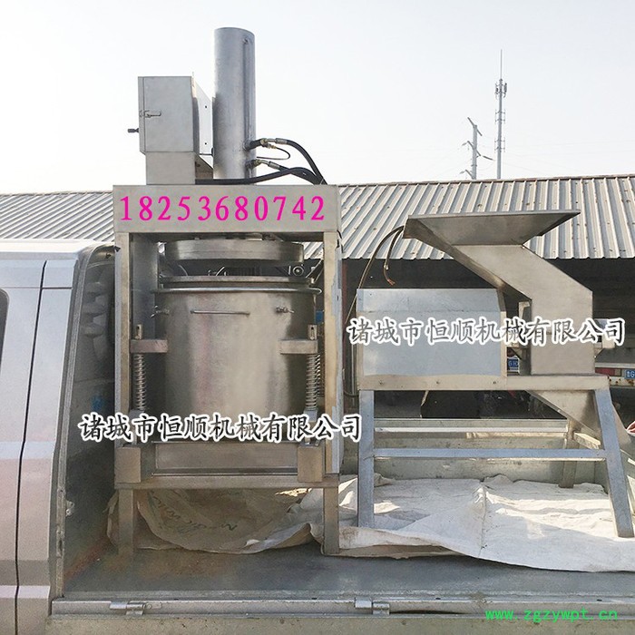 药材浸泡酒渣立式液压压榨机 房县洑汁黄酒榨汁机  绍兴黄酒酒糟压榨机图2