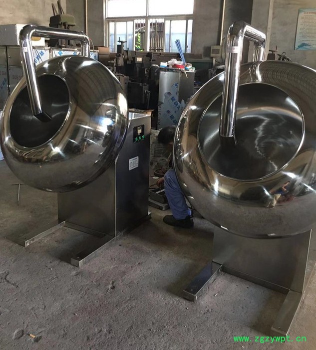 BY800/by1000荸荠式糖衣机抛光衣机水丸机供风供热调速不锈钢锅子图2