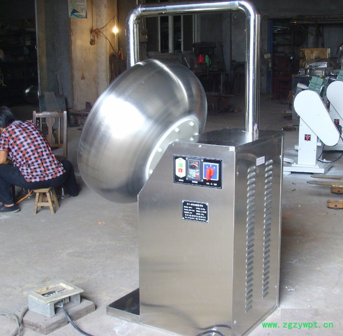BY800/by1000荸荠式糖衣机抛光衣机水丸机供风供热调速不锈钢锅子图5