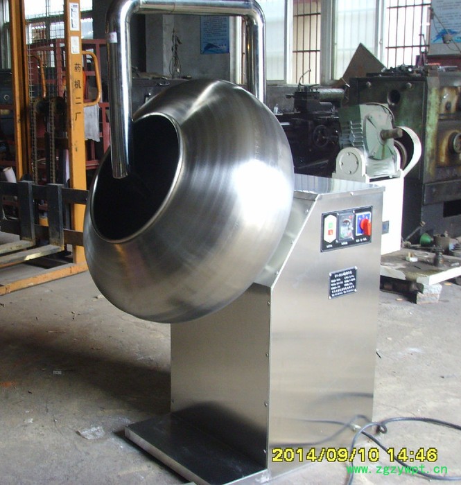 BY800/by1000荸荠式糖衣机抛光衣机水丸机供风供热调速不锈钢锅子图3