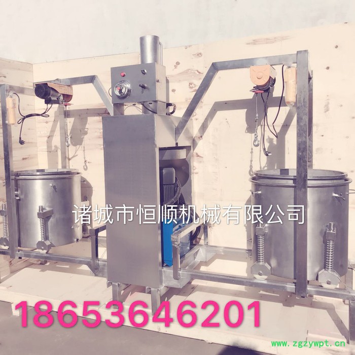 冬酿桂花果酒酒渣挤压压汁机 养身滋补中药材浸提后汁液压榨机图5