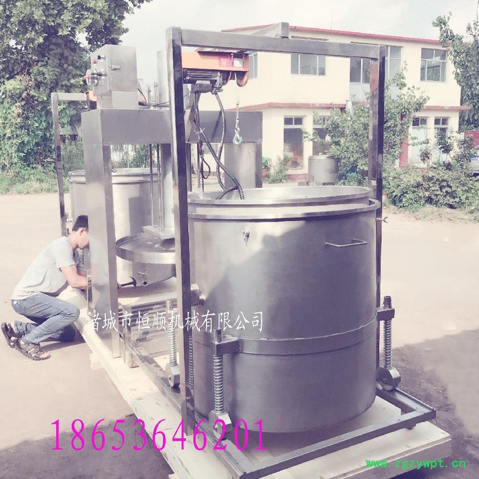 冬酿桂花果酒酒渣挤压压汁机 养身滋补中药材浸提后汁液压榨机图6