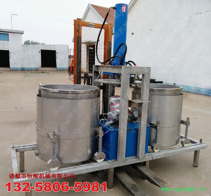 恒顺双桶液压式压榨收汁机   不锈钢酱菜压榨机  中药材压榨收汁机图5