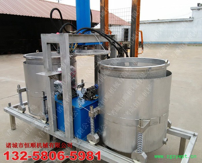 恒顺双桶液压式压榨收汁机   不锈钢酱菜压榨机  中药材压榨收汁机图8